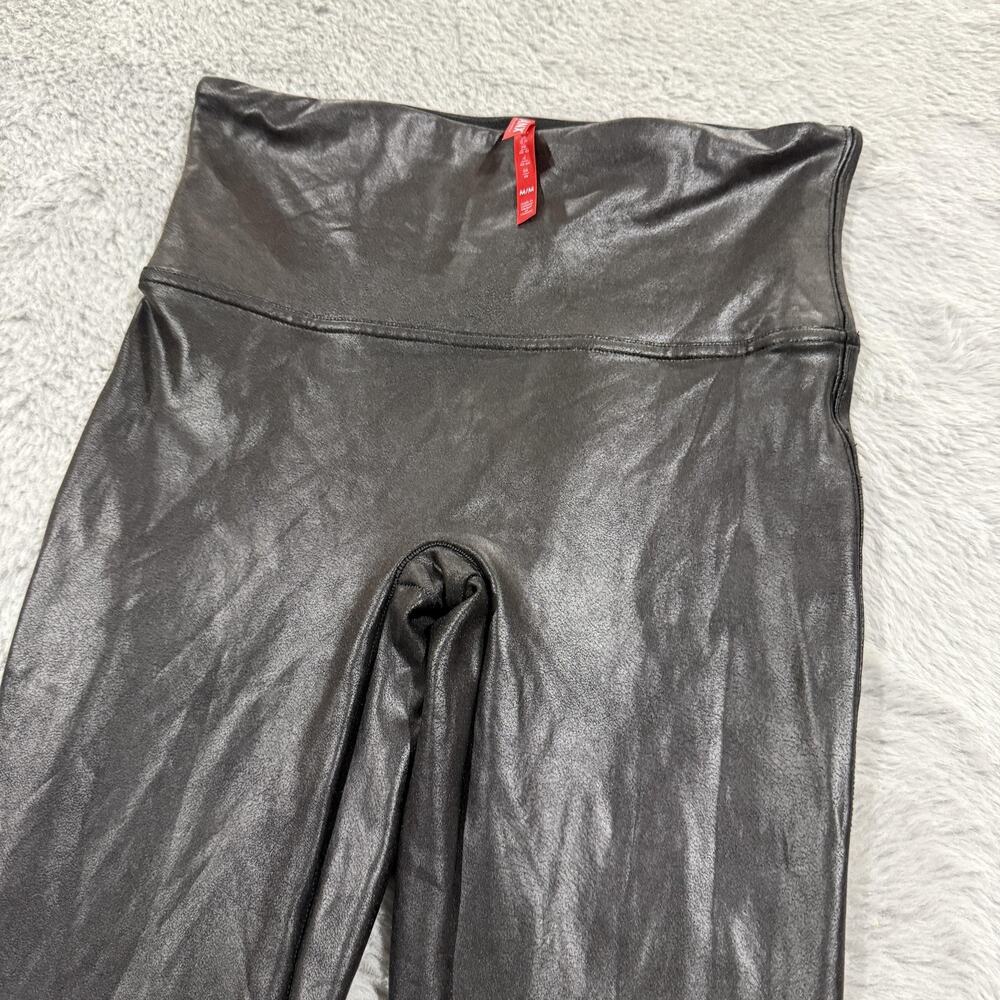 Spanx Leggings Womens Medium Faux Leather High Rise Slimming Shapewear Pants